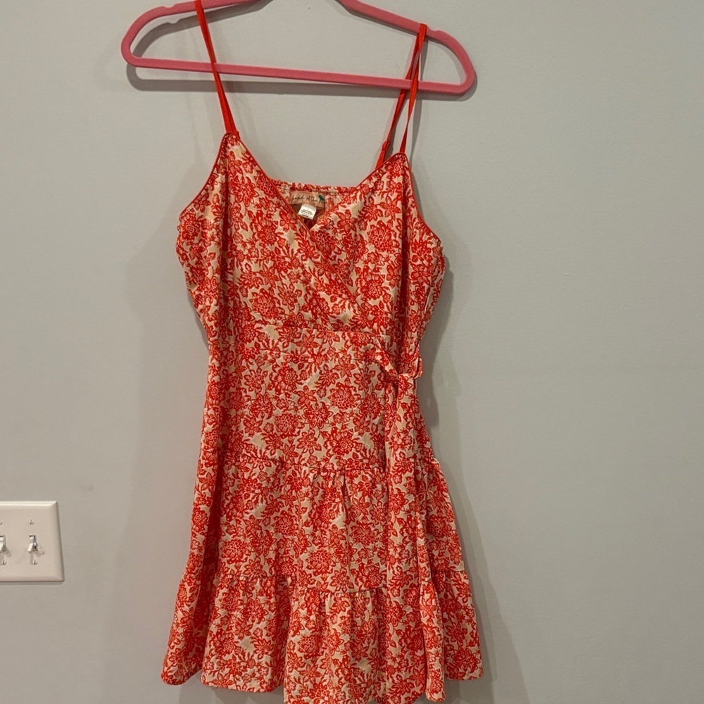 Floral orange Mini Dress